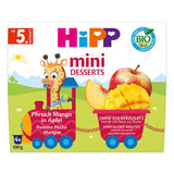 HiPP Mini Desserts im Becher Pfirsich Mango in Apfel (4x100g)
