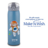 Stainless steel insulated water bottle "We Care", blue 500ml