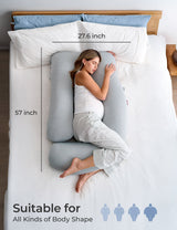 U Shaped Cooling Fabric Pregnancy Pillow