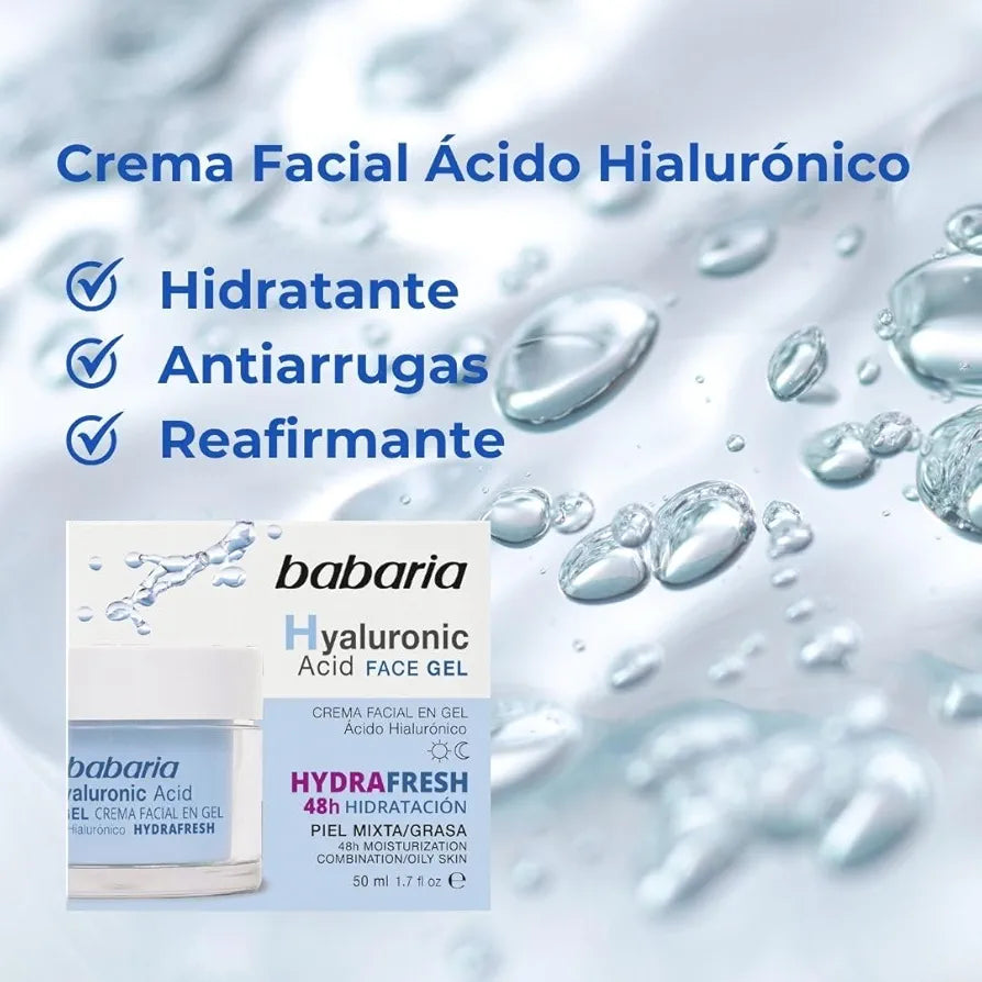 BABARIA Hyaluronic Acid Cream EN Gel Facial 50 ml