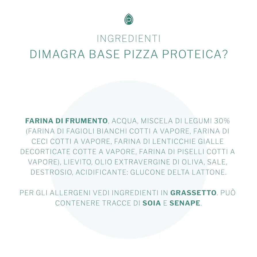 PromoPharma Dimagra - Base Pizza e Focaccia Proteica - Per diete ipocaloriche - 2 basi pizza da 150 g