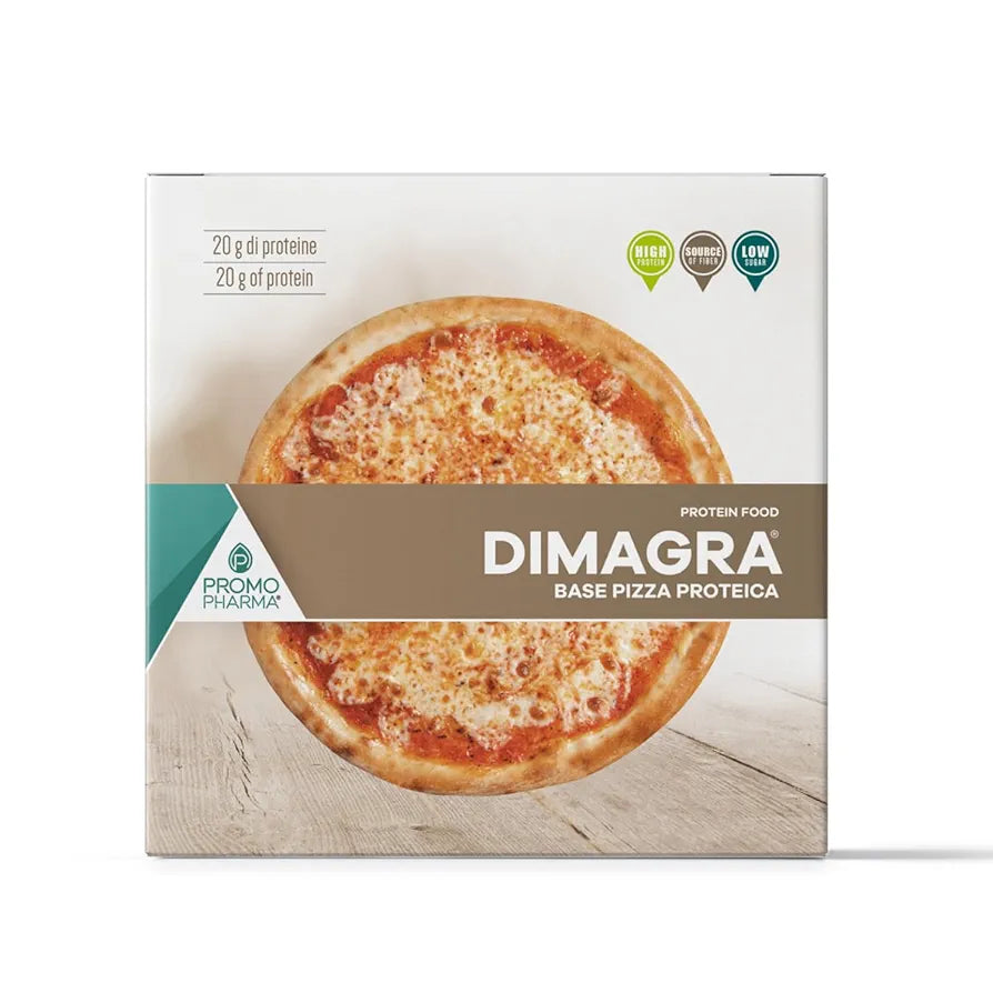 PromoPharma Dimagra - Base Pizza e Focaccia Proteica - Per diete ipocaloriche - 2 basi pizza da 150 g