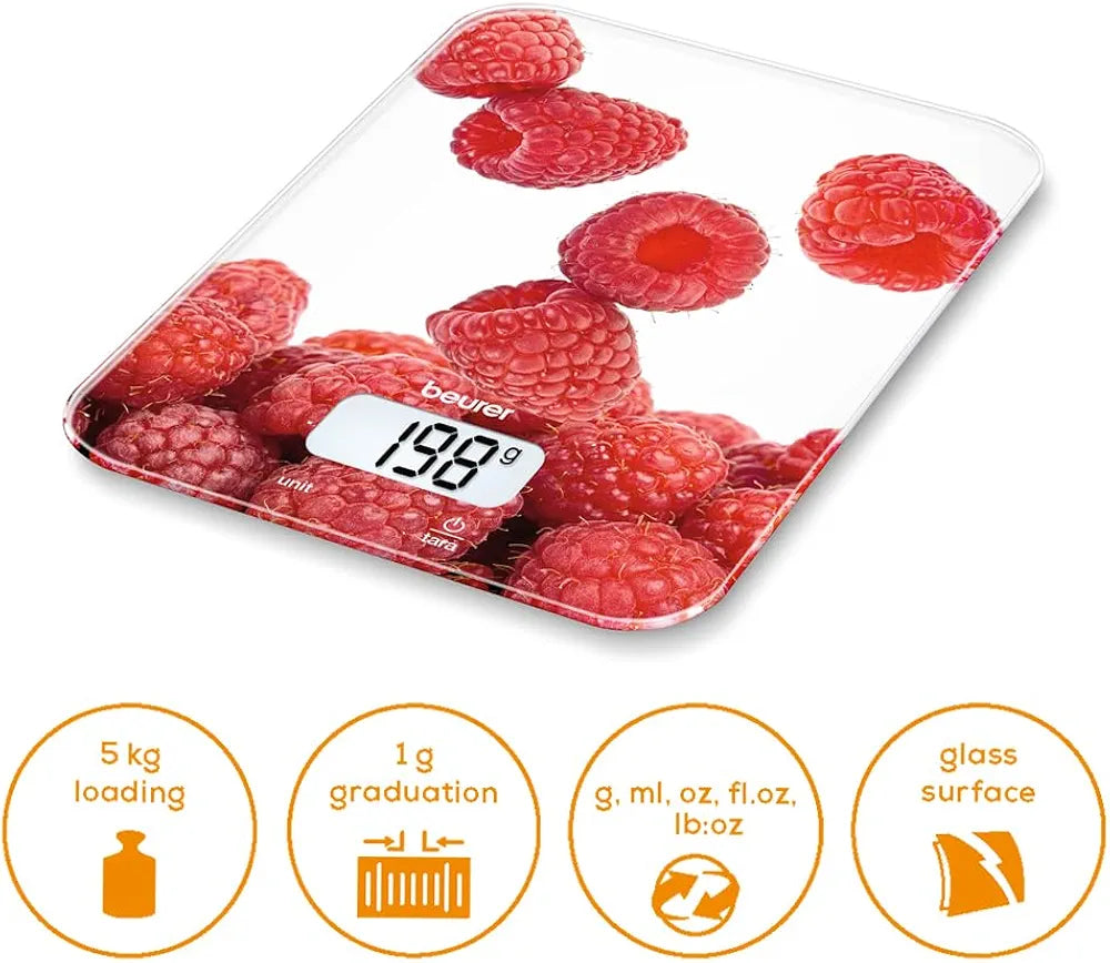 Beurer Berry KS 19 Kitchen Scales with Modern Touch Key Operation