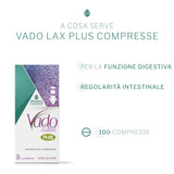 Vado Lax Plus Compresse - Integratore Alimentare - Con cassia, tarassaco, cascara e rabarbaro - per la funzione digestiva e la regolarità intestinale - 100 cp