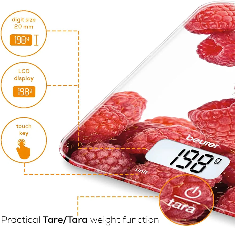 Beurer Berry KS 19 Kitchen Scales with Modern Touch Key Operation