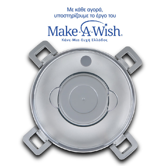 Round stainless steel insulated lunch box "We Care", green 850ml