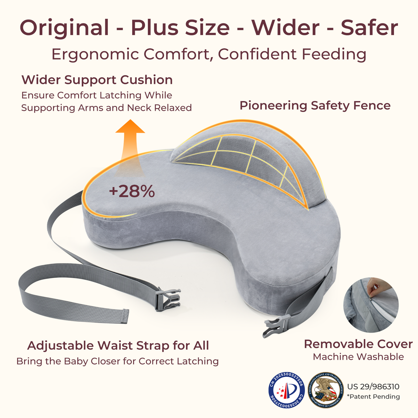 Momcozy MaxSupport Nursing Pillow