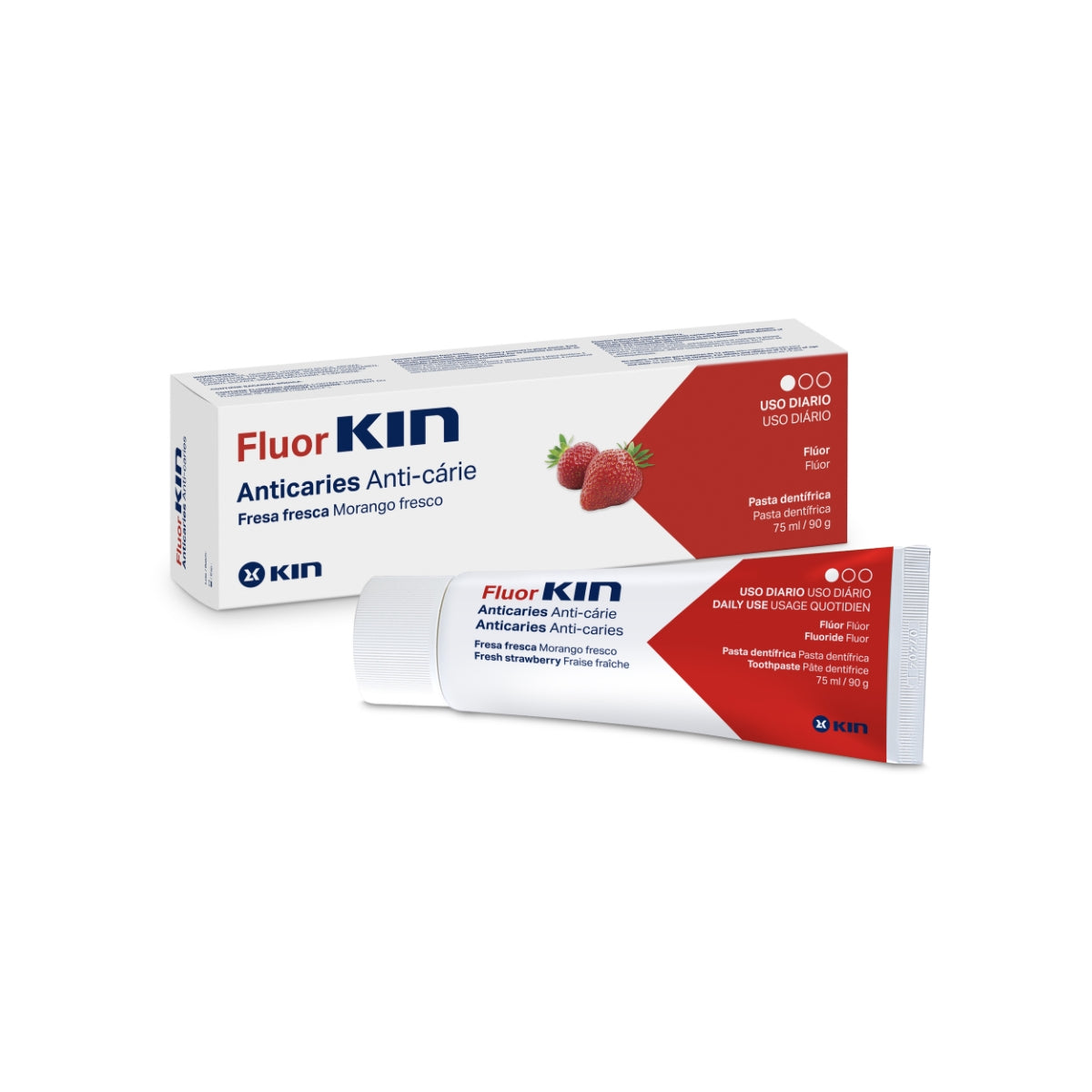 KIN FLUOR ADULT TOOTHPASTE STRAWBERRY 75 ML X 1