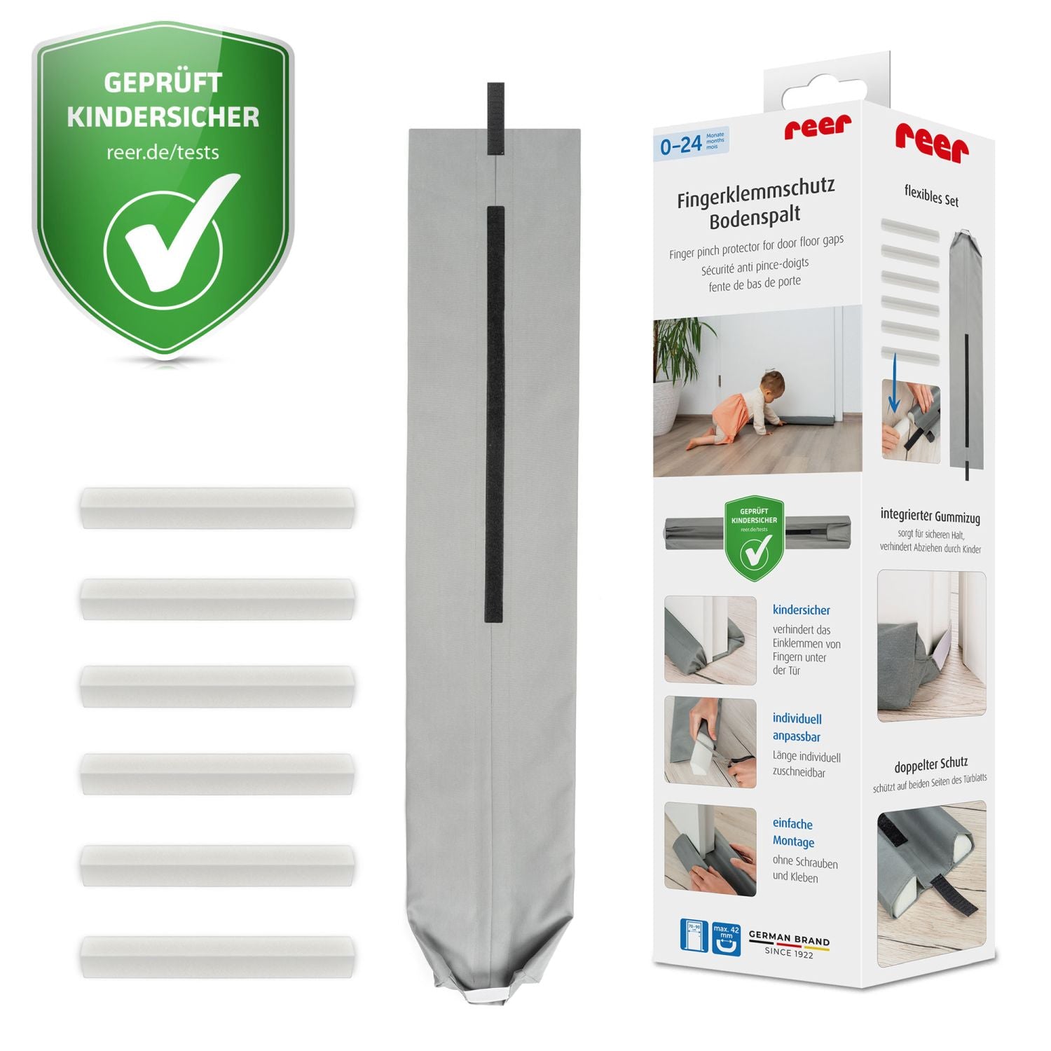 Finger pinch protector for door floor gaps