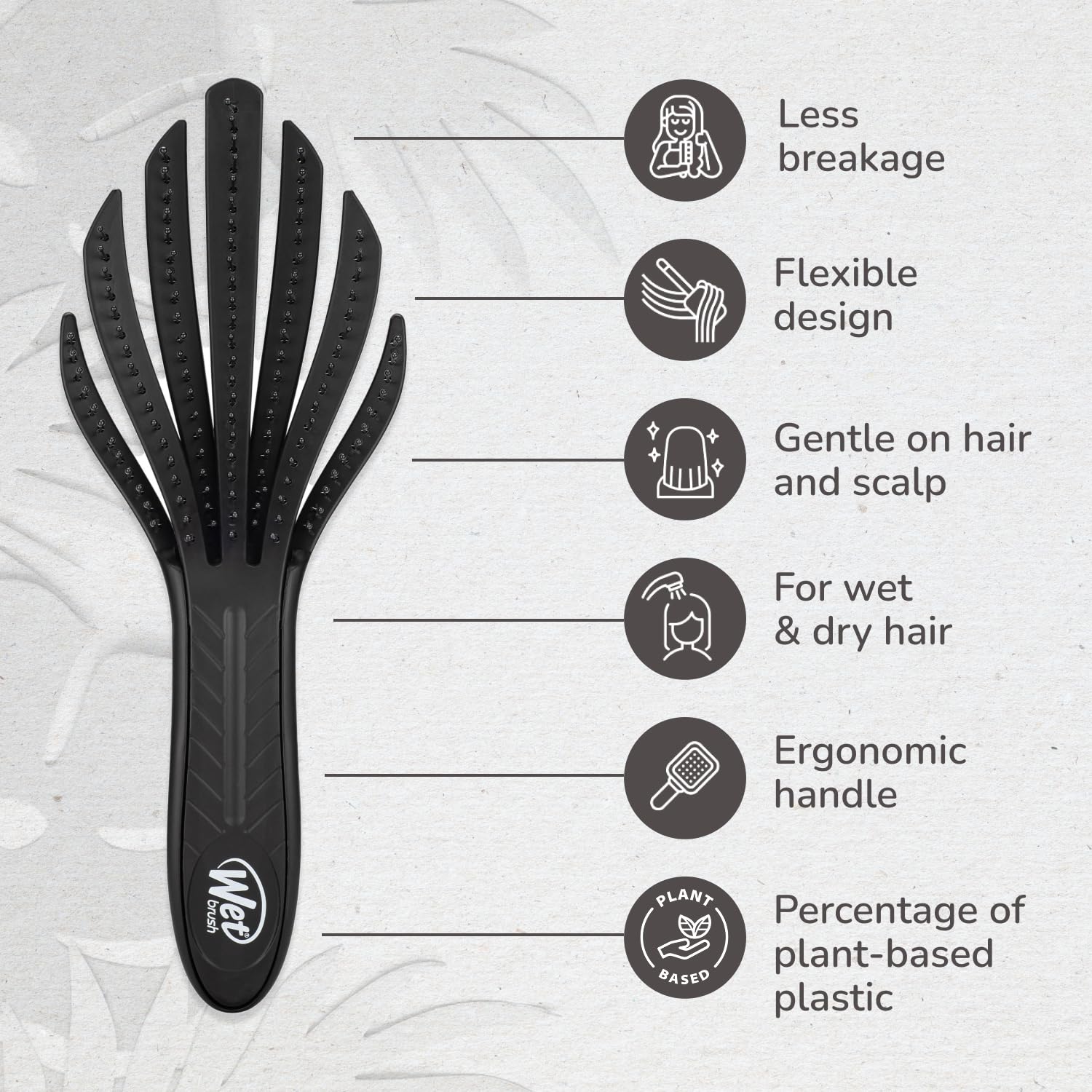 Wet Brush – Go Green Curl Detangling Brush Black