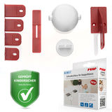 Cabinet lock for double doors, white