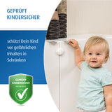 Cabinet lock for double doors, white