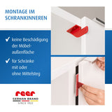 Cabinet lock for double doors, white