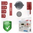 Cabinet lock for double doors, gray