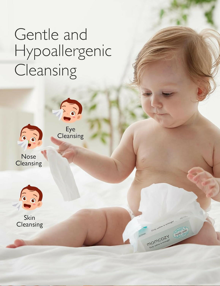 Momcozy Nose Saline Wipes for Babies