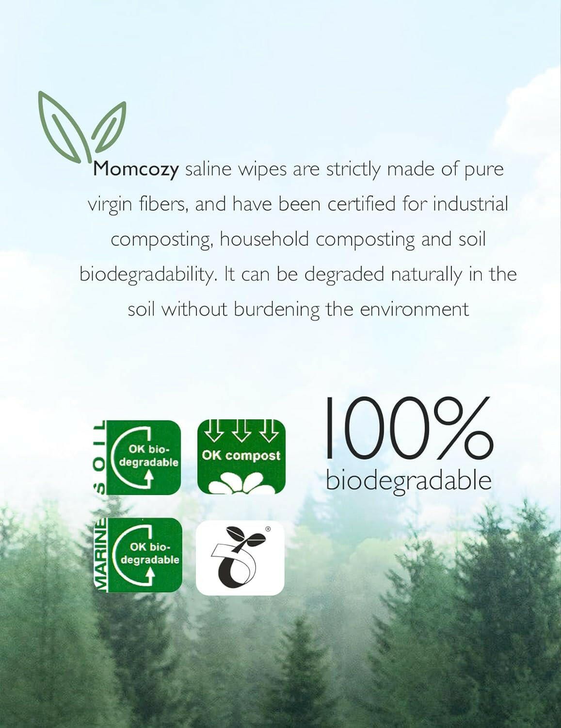 Momcozy Wipes with Saline for Baby's Skin