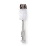 Brush for bottles and teats with suction cup&retractable mini brush/self standing