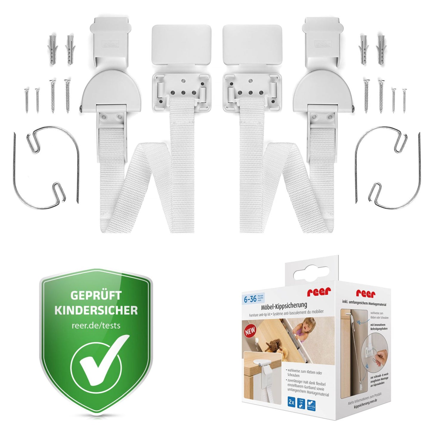 Furniture anti-tip kit