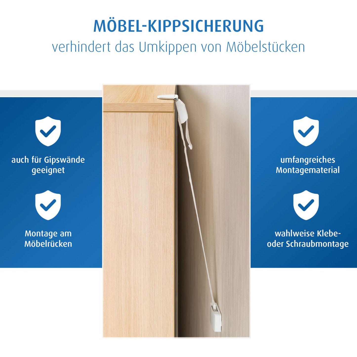 Furniture anti-tip kit