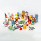 Stainless steel insulated water bottle "We Care", yellow 350ml