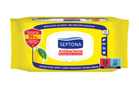 Antibacterial hand wipes with lemon fragrance