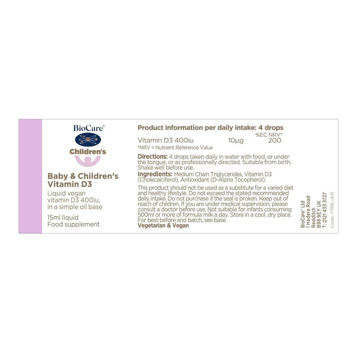 Baby & Children's Vitamin D3