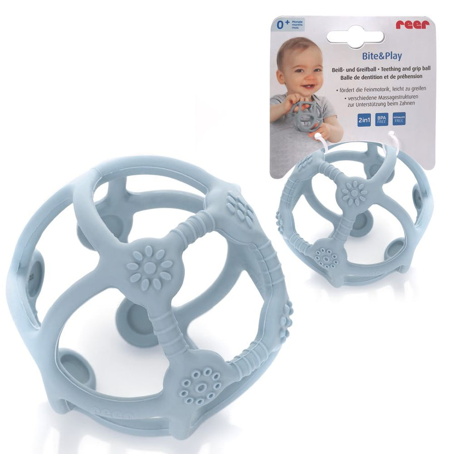 Bite&Play Teething and grip ball, blue