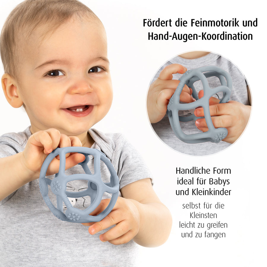 Bite&Play Teething and grip ball, blue