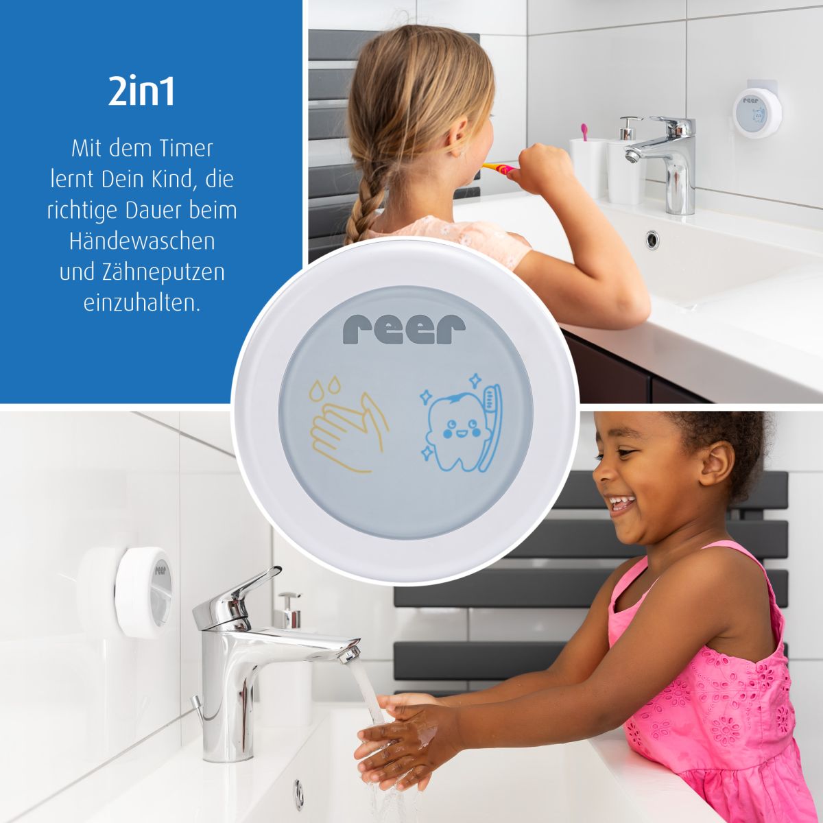 2in1 hand-washing and teeth-brushing timer