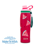 Stainless steel vacuum travel bottle with pouring lid "We Care", Watermelon 650ml