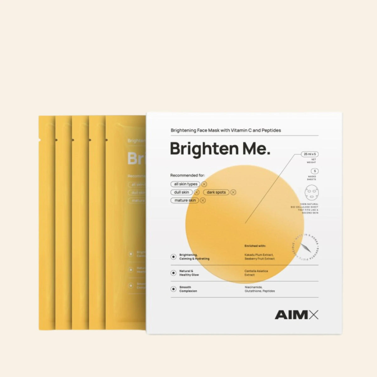 AIMX "Brighten Me" Sheet Mask With Vitamin C
