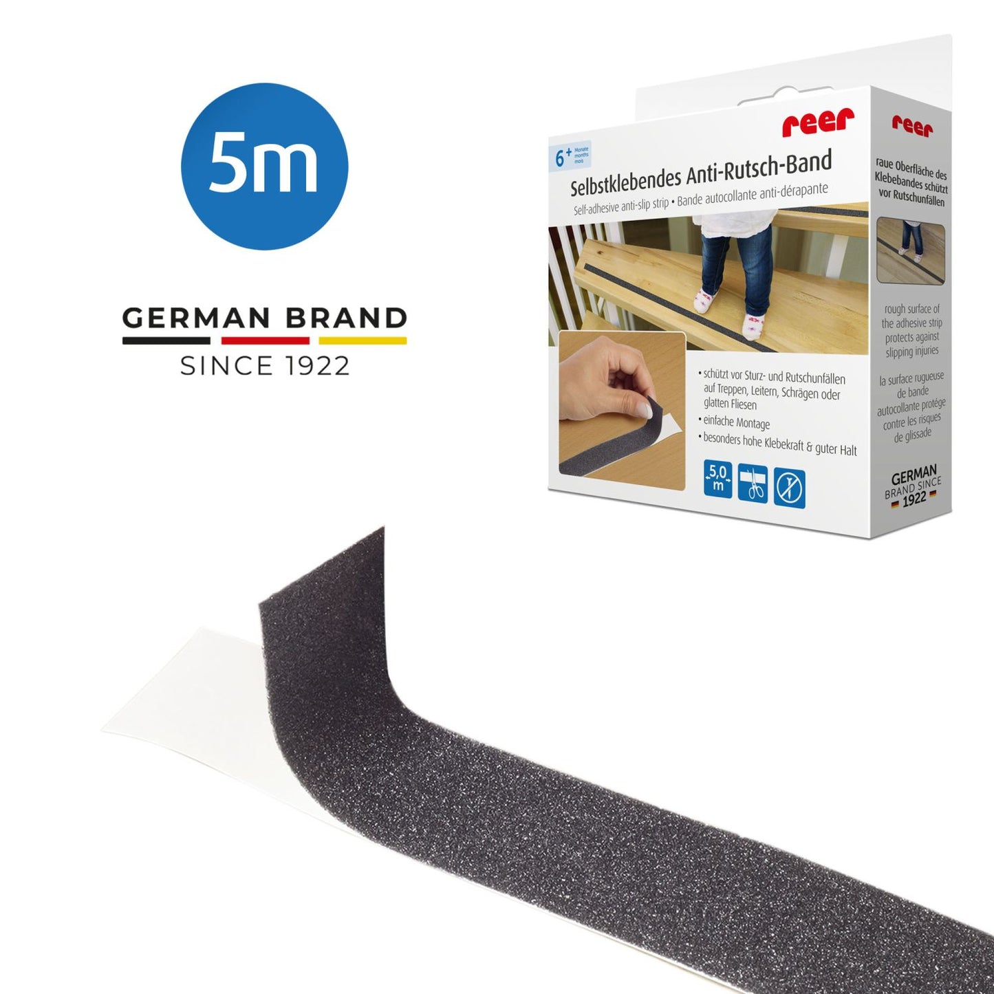 Self-adhesive anti-slip strip 5m