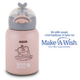 Stainless steel insulated water bottle "We Care" pink 350ml