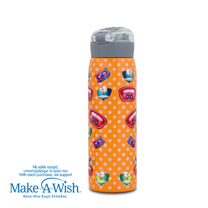 Stainless steel insulated water bottle "We Care", Radio Cassette 500ml