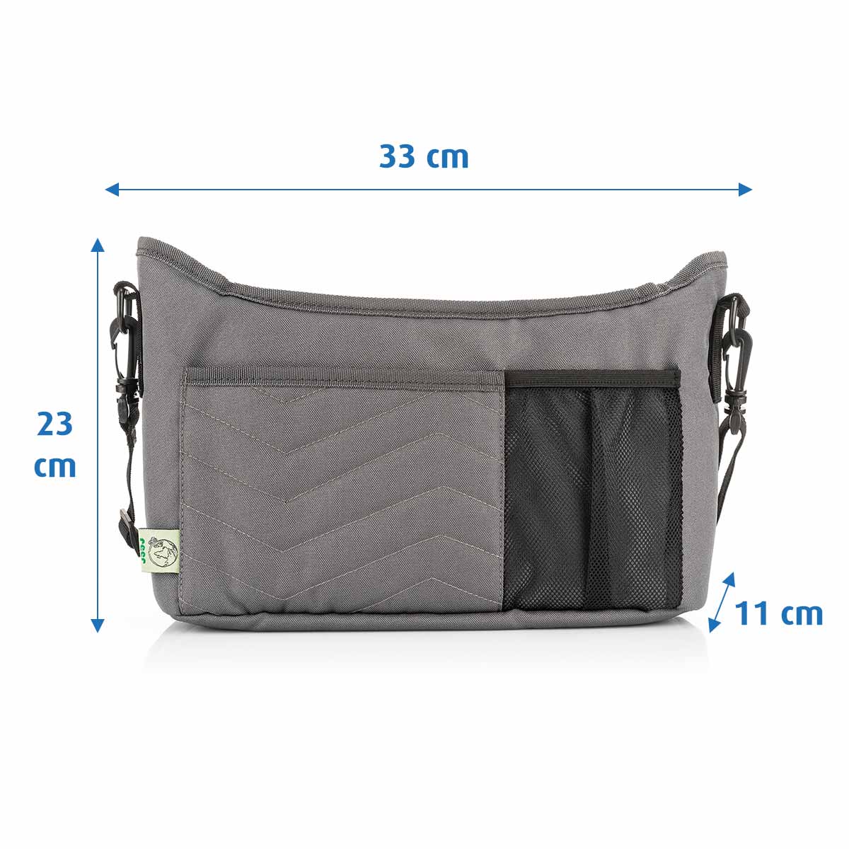 Growing buggy organiser with changing mat