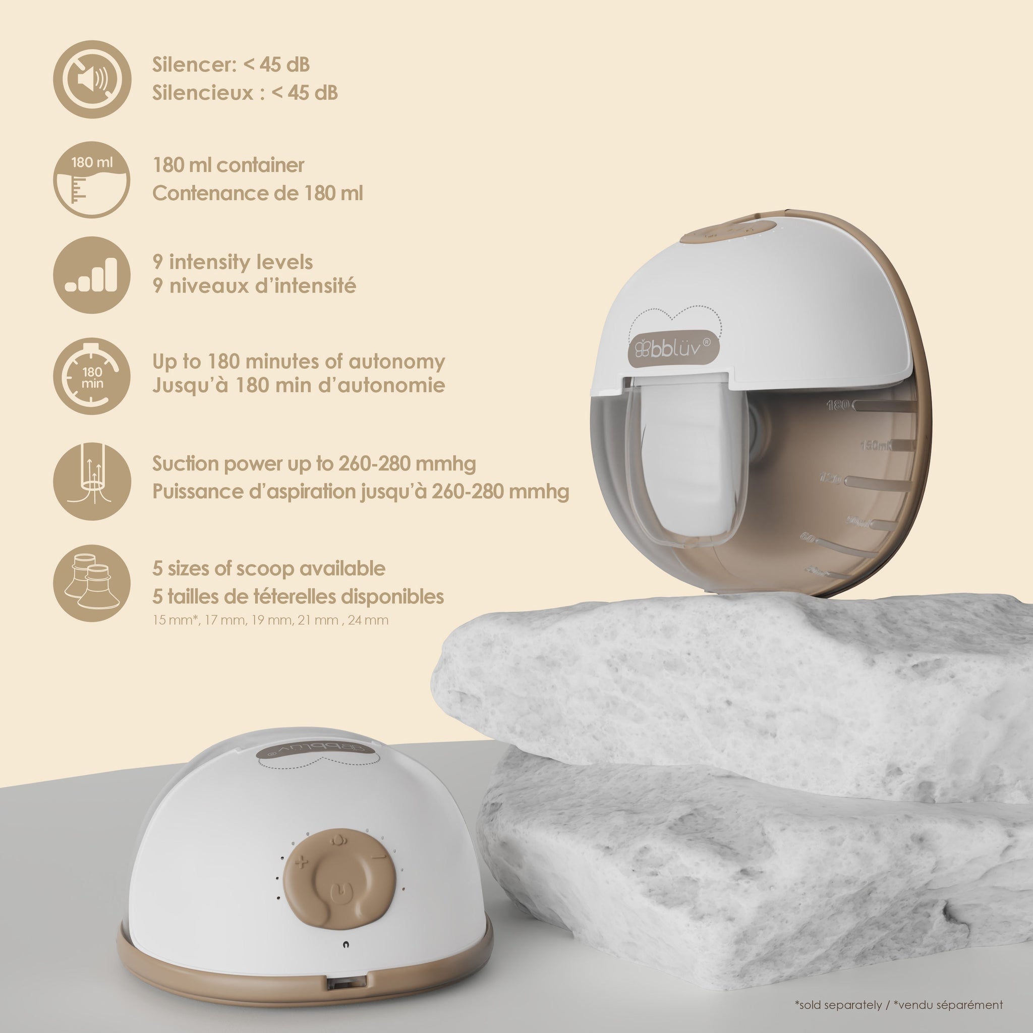 Mumflöw Wearable Heated Breast Pump – Hands-Free 2-in-1 with Massage Function