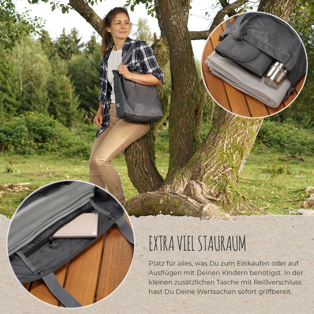 Growing pram / pushchair shopping bag