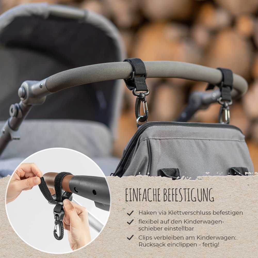 Growing baby-changing backpack made of 21 PET bottles