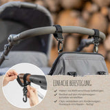 Growing baby-changing backpack made of 21 PET bottles