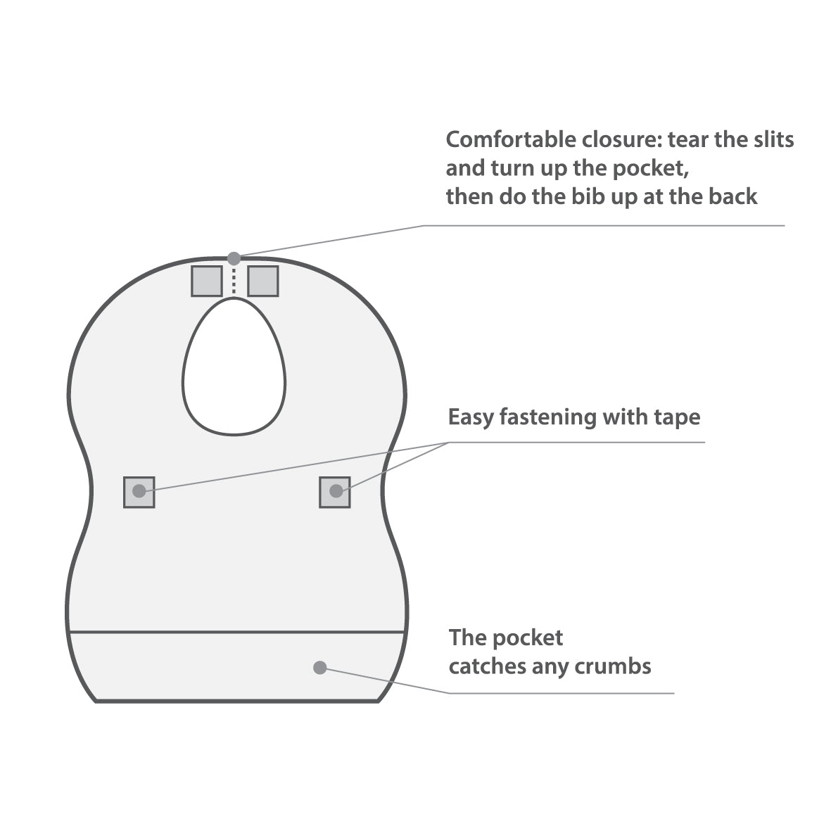 Disposable bibs 10pcs