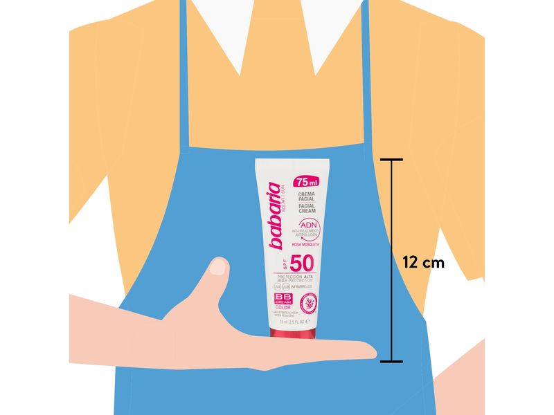 Protector solar facial Babaria rosa mosqueta FPS 50 - 75 ml