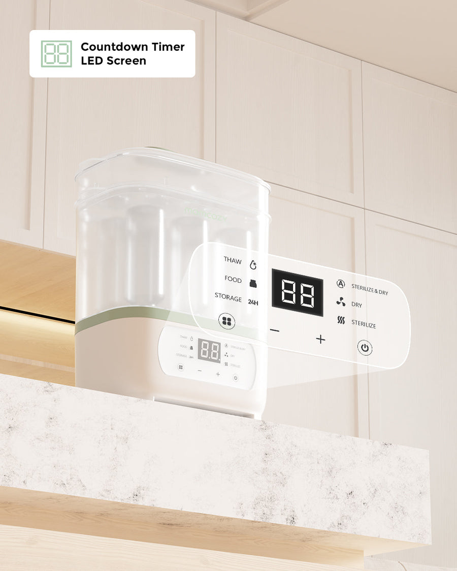 Momcozy 8-in-1 Baby Bottle Steam Sterilizer - Dryer