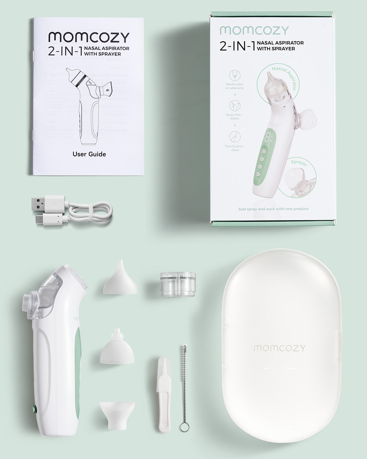 Momcozy BreezyClear™ 2-in-1 Spray & Suction Electric Nasal Aspirator