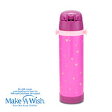 Stainless steel insulated water bottle "We Care", Pink Unicorn 500ml