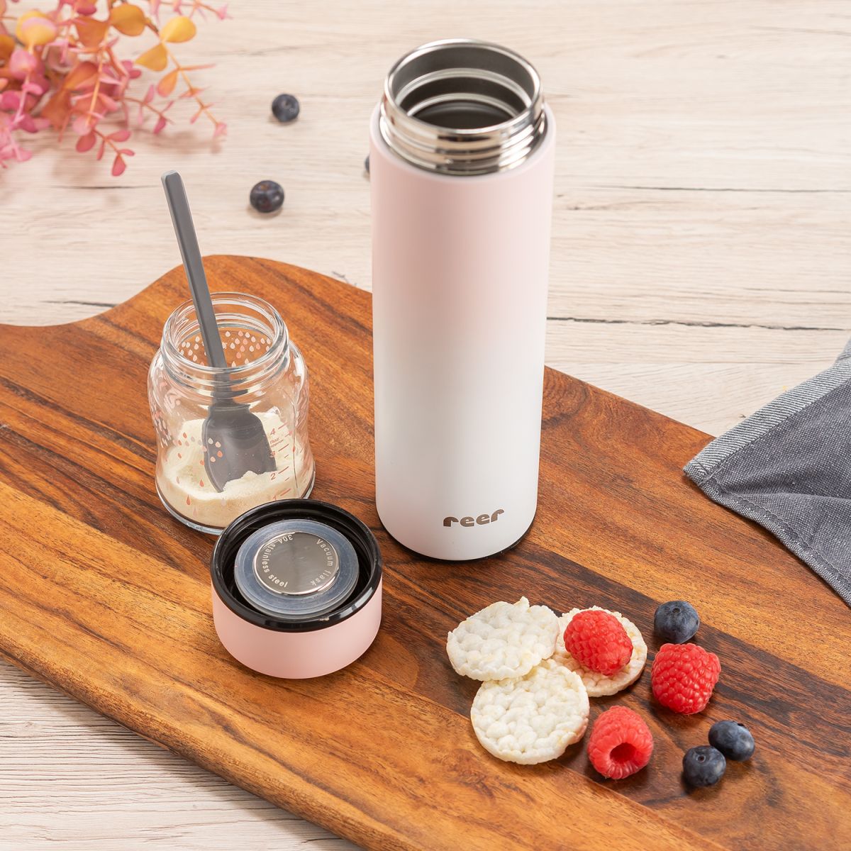 ColourDesign stainless steel vacuum bottle, 450 ml, pink