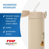 Kids drinking bottle with straw, 350ml, creamwhite