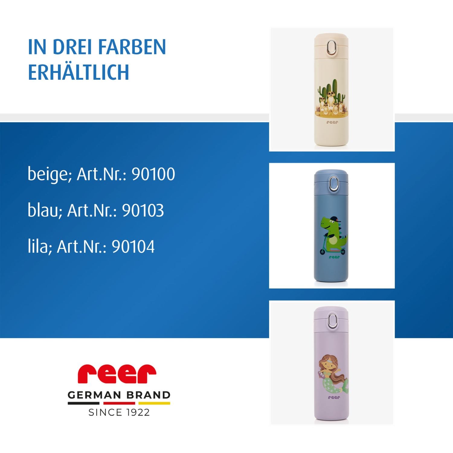 Kids drinking bottle with straw, 350ml, creamwhite