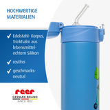 Kids drinking bottle with straw, 350ml, blue