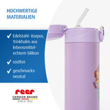 Kids drinking bottle with straw, 350ml, purple