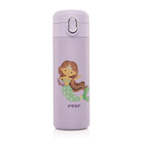 Kids drinking bottle with straw, 350ml, purple